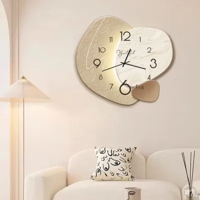 Decorative Luxury Warm Light Wall Clock 